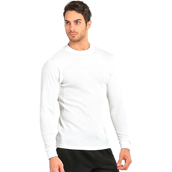 【STRONG】STRONG 006 THERMAL (WHITE) Pro Club Men's Heavyweight Cotton Long Sleeve Thermal Top